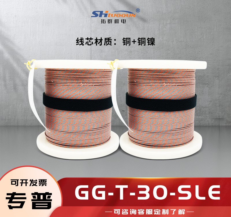 T型熱電偶焊點式測溫線玻璃纖維感溫補償導(dǎo)線延長線GG-T-30-SLE